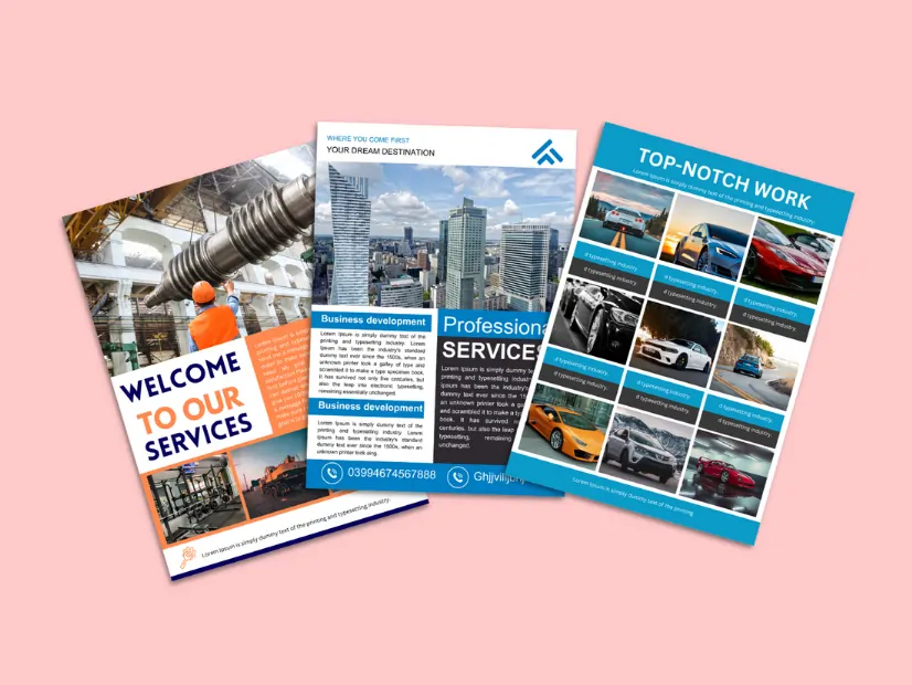 graphic design portfolio, flyer, brochure